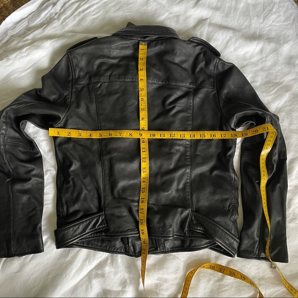AllSaints Balfern Leather Biker Jacket Black US 10, UK 14 - Picture 7 of 12